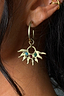 Deloris Sun Hoop Earrings in gold-tone brass with an iconic sun motif and blue, red and green semi-precious stones.