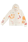 Cream Sundazed Accessible Hoodie featuring sun and heart prints with concealed zips for treatment accessibility.