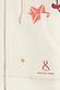Cream Sundazed Accessible Hoodie detail with front zip, sun prints and pink embroidered charity ribbon logo.