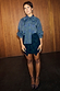 Thumbnail for Blue Tartan Bow Skirt and matching bow shirt in a wool blend, paired with leopard print heels.