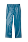 Straight leg Teal Vegan Leather Trousers in a back view showing pocket details and a smooth finish.