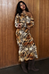 Thumbnail for Multi-wear Animal Tilly Dress in a bold tiger print with an off-the-shoulder silhouette and midaxi length.