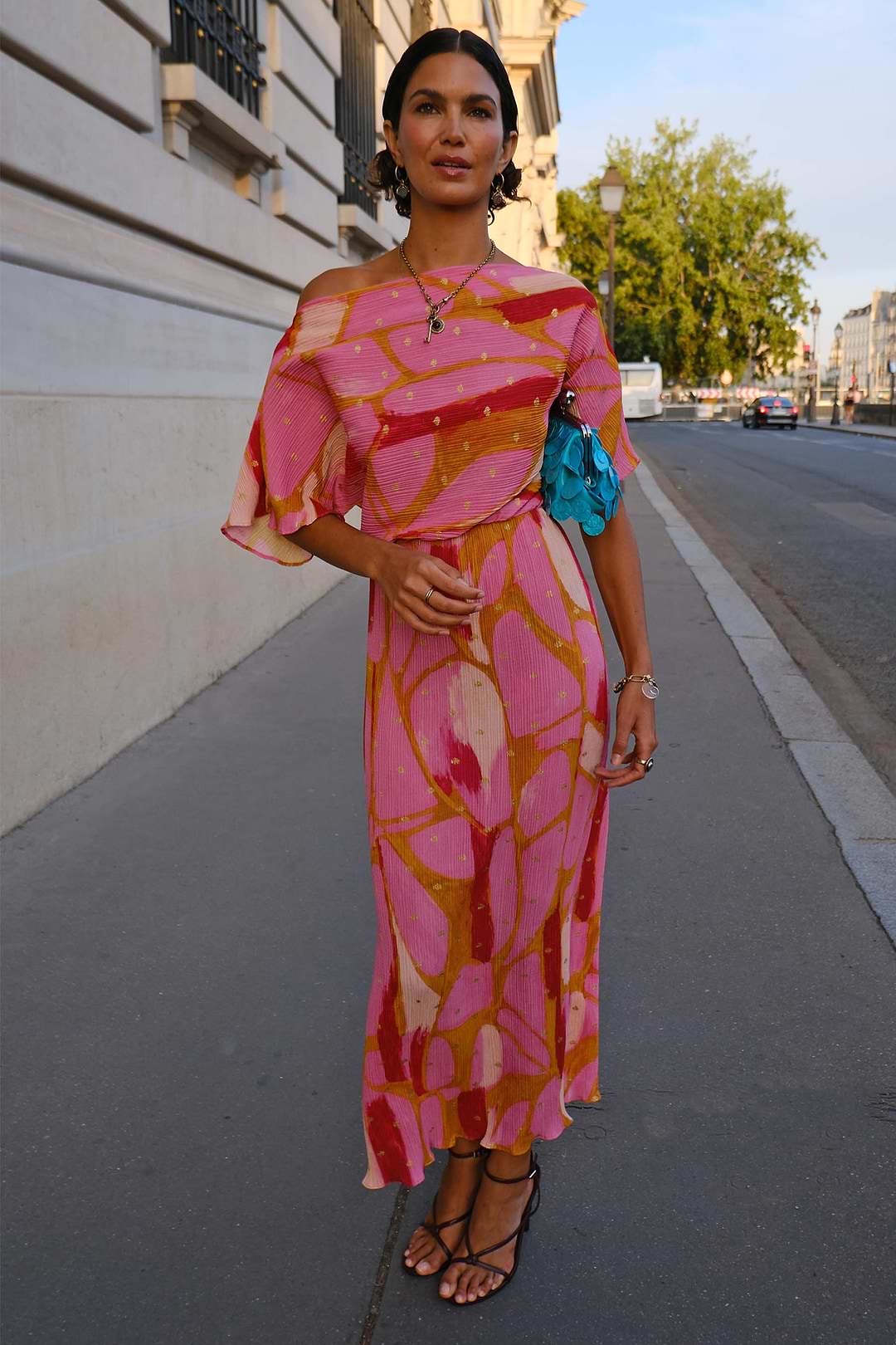 Pink & Olive Abstract Tilly Dress