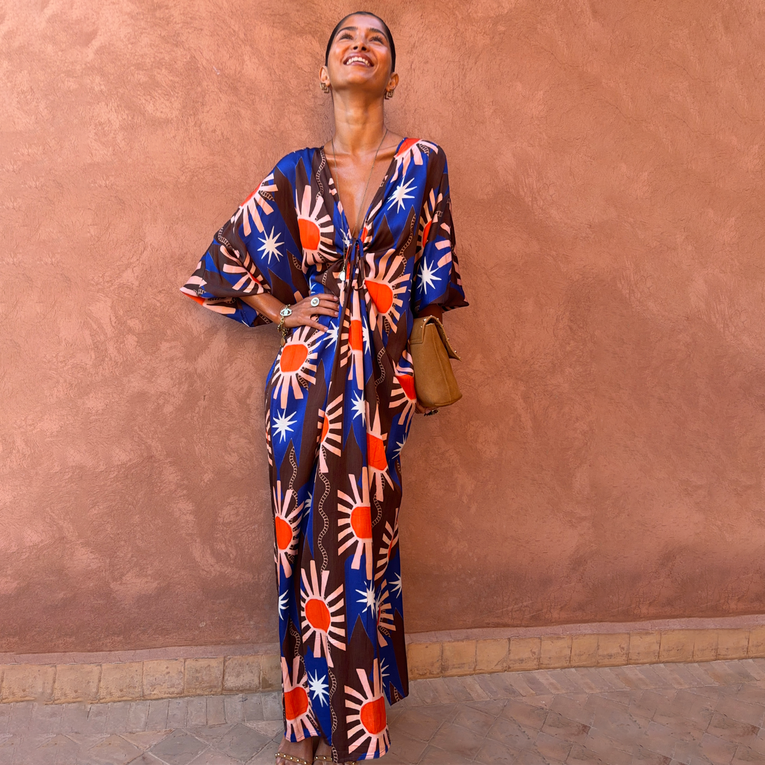 Chocolate & Blue Sun Toria Dress | Never Fully Dressed