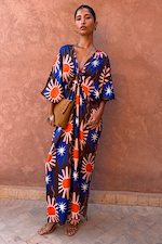 Chocolate and Blue Sun Toria Dress