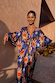 Chocolate and Blue Sun Toria Dress