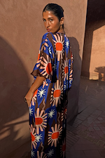 Chocolate and Blue Sun Toria Dress