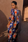 Chocolate and Blue Sun Toria Dress