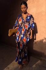 Chocolate and Blue Sun Toria Dress