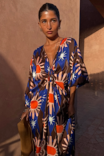 Chocolate and Blue Sun Toria Dress