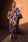 Chocolate and Blue Sun Toria Dress