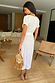 Thumbnail for White Jesse Jersey Wrap Dress with adjustable wrap tie detailing and a casual tee structure.