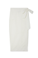 White Linen Jaspre Skirt featuring a multi-wear wrap design and adjustable tie waist fastening.