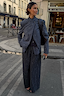 Thumbnail for Navy Pinstripe Sophie Trousers
