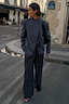 Thumbnail for Navy Pinstripe Sophie Trousers