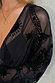 Black Swallow Romance Emma Dress detail featuring sheer crepe with velvet devoré swallow and star motifs.