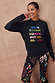 NFD Charcoal sweatshirt featuring a colourful Life is Tough Honey slogan and functional zip details.