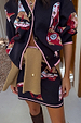 Navy Cowboy Boots Jake Skirt with cowboy motifs and pink contrast hem in a weighty soft stretch knit.