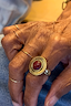 Deloris Red Circle Ring