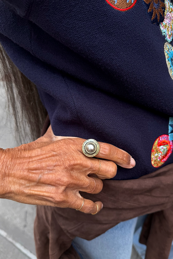 Deloris Silver Circle Ring