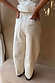 Cream Dolce Vita Denim Barrel Leg Jeans featuring an embroidered NFD logo on the back pocket.