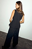 Thumbnail for Black Hotfix Marnie Trousers and waistcoat with gold sparkle studs, shown from the back as a party co-ord.