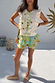 Isla Ruffle Shorts in a hand-painted multi print with tiered ruffle detailing, lace trim and an elasticated waistband.