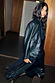 Thumbnail for Black Leather Blazer in a relaxed fit, styled with a matching leather skirt and a long fringe bag.