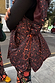 Dark Leopard Gilet featuring a padded silhouette and orange drawstring waist, in our iconic leopard print.