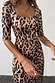 Thumbnail for Leopard Iris Dress featuring a scoop neck and ruched waist detail in our signature leopard print.