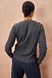 Charcoal Life is Tough Honey T-Shirt featuring a multicoloured neckline trim and functional shoulder tabs.
