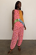 Pink Snake Balloon Trouser in dusky pink with a snake print and balloon silhouette, styled with a multi-print top.