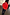 Thumbnail for Red Mystical Knit Bandana with an embroidered eye motif and gold details, styled over a red jumper from behind.
