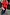 Thumbnail for Red Mystical Knit Bandana with iconic eye and snake motifs, draped over shoulders in a street style look.