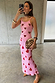 Pink Hearts Knit Tank with a red heart print, styled as a co-ord with a matching skirt and leopard clutch.