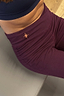Burgundy Cotton Wide Leg Pants with a contrast coral embroidered star motif on the waistband.