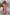 Thumbnail for Red Stripe Jersey Dress in cotton jersey with a buttoned neckline and asymmetric gathered skirt.