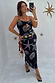 Black Seashell Mesh Cami Dress featuring white starfish and shell prints on breathable mesh with thin cami straps.