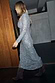 Gunmetal Sequin Soho Dress Petite featuring a body-skimming silhouette and long sleeves, styled with suede boots.