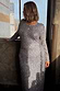 Thumbnail for Gunmetal Sequin Soho Dress featuring shimmering grey sequins and long sleeves in a body-skimming silhouette.