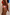 Thumbnail for Orange Sun High Waist Bikini Brief with white sun motifs and fine line print, shown on a model for a vacation look.