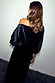 Black Velvet Tilly Dress with an off-the-shoulder neckline and voluminous sleeves, featuring a subtle sparkle pattern.
