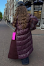 Burgundy Quilted Wool Coat