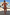 Thumbnail for Orange Sun Tie Side Bikini Brief with white soleil motifs, styled on a model at a sunny beach.