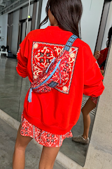 Red Paisley Bum Bag