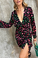 Black Animal Verity Top with a pink and green leopard print and centre front tie, paired with a matching skirt.