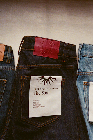 Dark Indigo Soni Wide Jeans Petite
