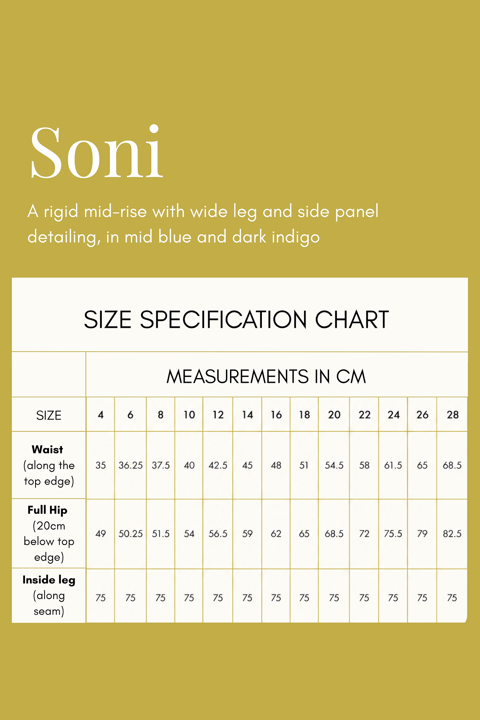 Dark Indigo Soni Wide Jeans