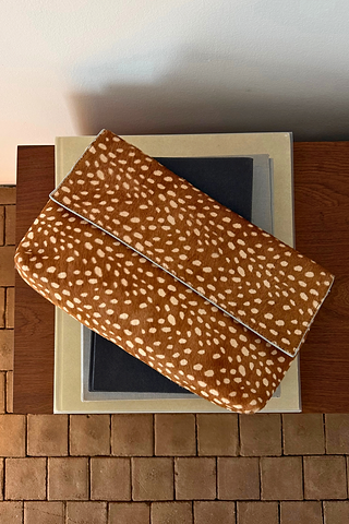Deer Fold Over Clutch Bag