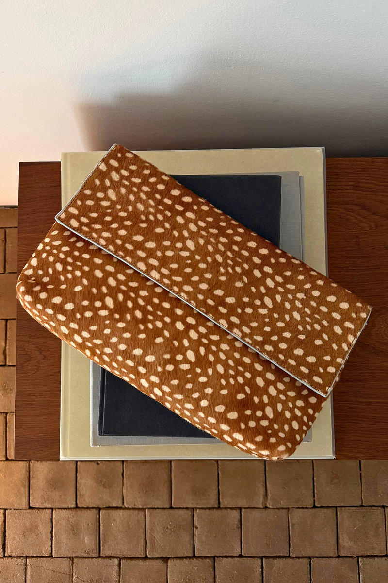 Deer Fold Over Clutch Bag